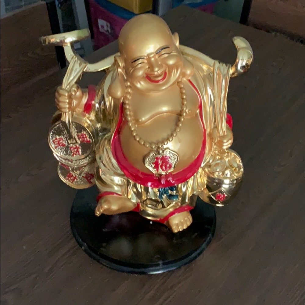 Beautiful gold Buddha, happy Buddha